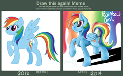 Size: 1024x635 | Tagged: safe, artist:theimmolatedpoet, rainbow dash, g4, comparison