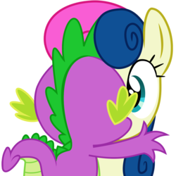 Size: 1044x1042 | Tagged: safe, artist:twilightpoint, edit, bon bon, spike, sweetie drops, dragon, earth pony, pony, g4, female, kissing, love, male, mare, ship:spikebon, shipping, simple background, straight, transparent background