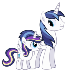 Size: 2553x2685 | Tagged: safe, artist:mrbrandonmac, shining armor, oc, oc:excalibur, alicorn, pony, g4, alicorn oc, alicornified, cute, dynasty, happy, high res, immortality blues no more, offspring, parent:princess cadance, parent:shining armor, parents:shiningcadance, prince shining armor, shiningcorn, smiling