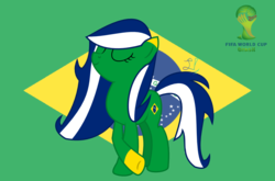 Size: 994x656 | Tagged: safe, artist:fonypony, brazil, nation ponies, solo