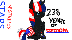 Size: 920x509 | Tagged: safe, artist:lusabearlikesfries, oc, oc only, american independence day, independence day, nation ponies, solo, united states