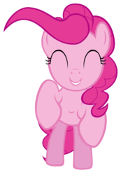 Size: 700x1009 | Tagged: safe, artist:thorbhaal, pinkie pie, earth pony, pony, a friend in deed, g4, cute, diapinkes, eyes closed, female, grin, incoming hug, jumping, rearing, simple background, smiling, solo, svg, transparent background, vector