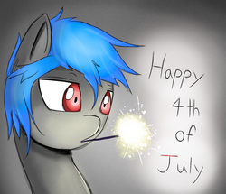 Size: 1000x858 | Tagged: safe, artist:tipsie, oc, oc only, oc:blaze, 4th of july, mouth hold, solo, sparkler (firework)