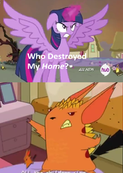 Size: 427x599 | Tagged: safe, twilight sparkle, alicorn, pony, g4, drawn together, exploitable meme, female, hub logo, ling-ling, mare, meme, twilight sparkle (alicorn), who destroyed twilight's home