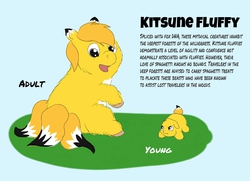 Size: 849x613 | Tagged: safe, artist:carpdime, fluffy pony, fox, hybrid, kitsune, fluffy beastiary, fluffy pony foal