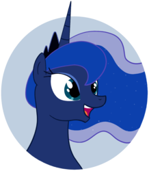 Size: 936x1072 | Tagged: safe, artist:eightbithoof, princess luna, g4, bust, female, open mouth, solo