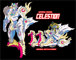 Size: 1013x803 | Tagged: safe, artist:terry, princess celestia, g4, bumblebee (transformers), chariot, crossover, transformers