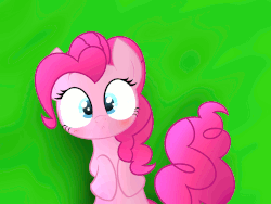 Size: 1600x1200 | Tagged: safe, artist:heavymetalbronyyeah, pinkie pie, g4, :c, animated, blushing, cute, diapinkes, eye shimmer, female, frown, looking at you, on back, solo, wide eyes