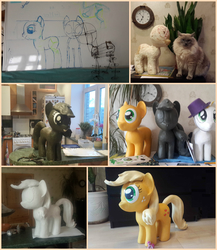 Size: 1591x1832 | Tagged: safe, artist:cozd, applejack, g4, apple, female, filly, sculpture, solo