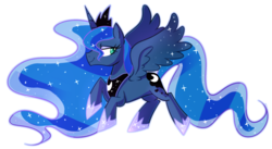 Size: 1024x561 | Tagged: safe, artist:kaji-tanii, princess luna, g4, female, simple background, solo