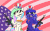 Size: 800x503 | Tagged: safe, artist:poptart36, princess celestia, princess luna, alicorn, pony, g4, america fuck yeah, american independence day, animated, ar-15, cigar, duo, featured image, female, flag, freedom, glowing horn, grin, gun, hat, hoof hold, horn, independence day, levitation, m16, magic, murica, patriotism in the comments, photoscape, pie, sitting, smiling, smoking, song in the comments, sparkler (firework), star spangled banner in the comments, sunglasses, telekinesis, united states