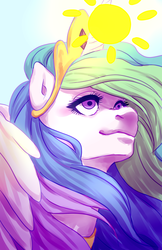 Size: 1242x1920 | Tagged: safe, artist:etrnlpeace, princess celestia, pony, g4, female, portrait, solo