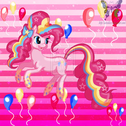 Size: 1024x1024 | Tagged: safe, artist:shimmycocopuffssx1, pinkie pie, g4, female, rainbow power, solo