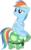 Size: 1990x3203 | Tagged: safe, artist:tourniquetmuffin, rainbow dash, tank, pegasus, pony, tortoise, g4, may the best pet win, my little pony: friendship is magic, bandage, bandaged wing, duo, ponies riding turtles, rainbow dash riding tank, riding, simple background, sitting, smiling, transparent background, vector