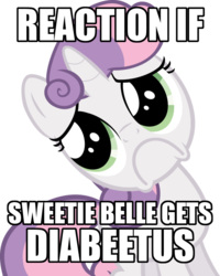 Size: 800x998 | Tagged: safe, artist:stayeend, sweetie belle, pony, unicorn, g4, :c, cute, diabetes, diasweetes, exploitable meme, female, filly, foal, horn, meme, meta, reaction if, sad, simple background, solo, transparent background