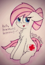 Size: 1362x1932 | Tagged: safe, artist:canvymamamoo, nurse redheart, pony, g4, chest fluff, female, fluffy, solo