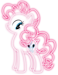 Size: 1400x1800 | Tagged: safe, artist:xelborrex, pinkie pie, g4, female, neon, simple background, solo, transparent background, vector