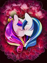 Size: 500x665 | Tagged: safe, artist:naoki, princess cadance, shining armor, g4, female, kissing, male, ship:shiningcadance, shipping, straight