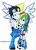 Size: 1475x2039 | Tagged: safe, artist:linkin20, rainbow dash, soarin', equestria girls, g4, female, male, ship:soarindash, shipping, straight