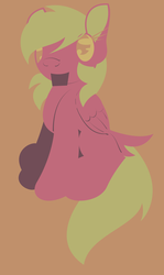 Size: 1144x1920 | Tagged: safe, artist:ahilva, derpy hooves, pegasus, pony, g4, female, limited palette, mare, smiling, solo