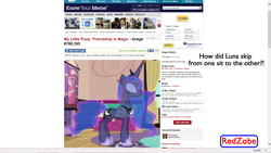 Size: 1366x768 | Tagged: safe, screencap, princess luna, g4, know your meme, misspelling, teleportation