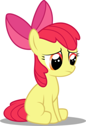 Size: 5000x7268 | Tagged: safe, artist:soren-the-owl, apple bloom, g4, absurd resolution, female, sad, simple background, solo, transparent background, vector