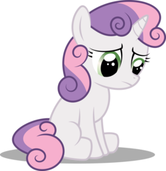 Size: 5000x5137 | Tagged: safe, artist:soren-the-owl, sweetie belle, g4, absurd resolution, female, sad, simple background, solo, transparent background, vector