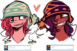 Size: 1280x838 | Tagged: safe, artist:facerenon, pinkie pie, g4, ask, beanie, hat, limited palette, tumblr