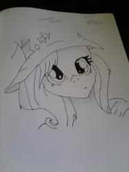 Size: 1536x2048 | Tagged: safe, trixie, pony, unicorn, g4, confused, female, mare, monochrome, portrait, solo, traditional art