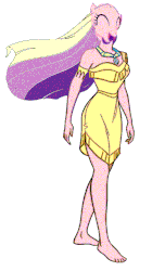 Size: 524x864 | Tagged: safe, princess cadance, g4, 1000 hours in ms paint, barefoot, eyes closed, feet, female, gif, ms paint, necklace, non-animated gif, open mouth, pocahontas, quality, smiling, solo, wat