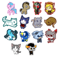 Size: 546x525 | Tagged: safe, artist:hazuza, doctor whooves, firefly, rover, time turner, g4, animal crossing, chi, chi's sweet home, homestuck, kamen rider, kamen rider w, tavros nitram