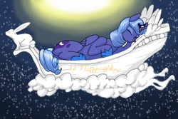 Size: 1080x720 | Tagged: safe, artist:stormgilson, princess luna, g4, female, s1 luna, sleeping, solo