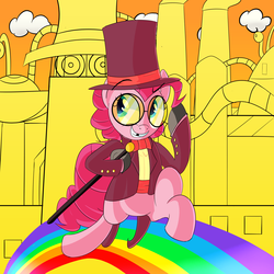 Size: 3000x3000 | Tagged: safe, artist:january3rd, pinkie pie, earth pony, pony, g4, bipedal, commission, female, high res, solo, superjail, warden