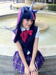 Size: 1280x1714 | Tagged: safe, artist:muhengjiayou, twilight sparkle, human, g4, cosplay, irl, irl human, photo, solo