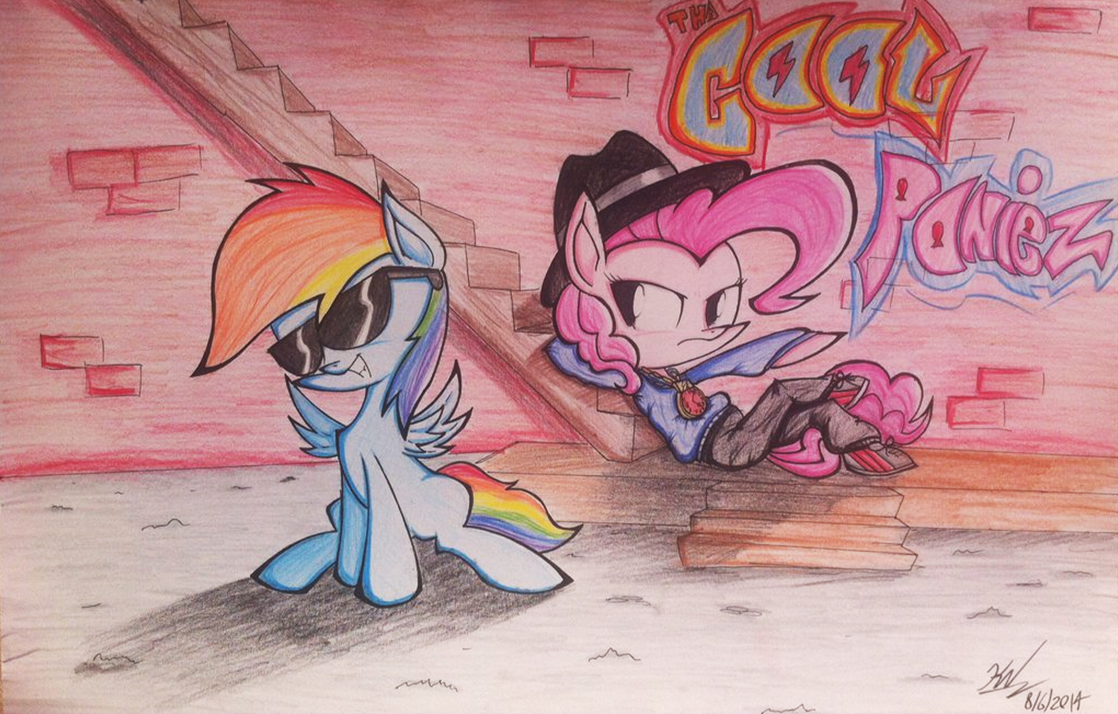 Mlp Rapper #669226 - safe, artist:pelate, pinkie pie, rainbow dash, g4, rapper pie ...