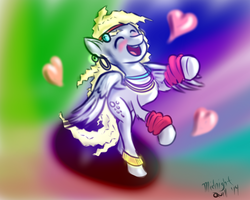 Size: 2500x2000 | Tagged: safe, artist:m_d_quill, derpy hooves, pegasus, pony, g4, 80s, dancing, female, high res, mare, solo