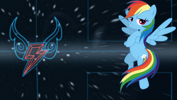 Size: 2732x1536 | Tagged: safe, artist:elsdrake, rainbow dash, g4, female, solo, wallpaper