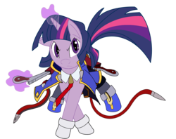 Size: 1950x1541 | Tagged: safe, artist:djnightmar3, twilight sparkle, g4, blazblue, female, gun, magic, noel vermillion, simple background, solo, transparent background, vector