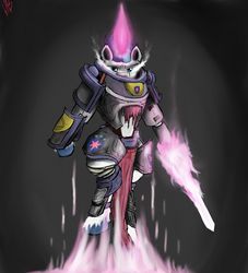 Size: 2000x2200 | Tagged: safe, artist:greyscaleart, shining armor, g4, armor, god mode, high res, magic, male, royal guard, solo