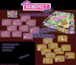 Size: 1920x1658 | Tagged: safe, mod, monopoly, my little monopoly, tabletop simulator, wip