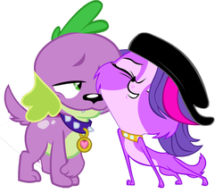 Size: 786x680 | Tagged: artist needed, source needed, safe, edit, vector edit, spike, dog, equestria girls, g4, boyfriend and girlfriend, crossover shipping, cuddling, female, having a moment, littlest pet shop, male, shipping, simple background, spike the dog, straight, vector, white background, zoe trent, zoespike