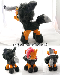 Size: 1024x1280 | Tagged: safe, artist:zuckerschnuti, babs seed, earth pony, pony, g4, animal costume, big babs wolf, clothes, costume, irl, photo, plushie, wolf costume