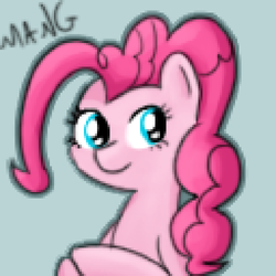 Size: 500x500 | Tagged: safe, artist:mang, pinkie pie, g4, female, portrait, profile, solo