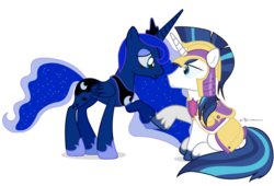 Size: 750x510 | Tagged: safe, artist:dm29, princess luna, shining armor, g4, armor, comforting, crying, duo, simple background, transparent background