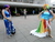 Size: 4608x3456 | Tagged: safe, artist:juu50x, rainbow dash, twilight sparkle, human, g4, clothes, cosplay, crystal fair con, dress, finland, finlandia hall, gala dress, irl, irl human, outdoors, photo, pose, smiling