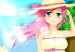 Size: 2674x1875 | Tagged: safe, artist:mitsunyandesu, fluttershy, human, g4, female, humanized, solo