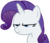 Size: 5922x5100 | Tagged: safe, artist:slb94, part of a set, rarity, pony, unicorn, g4, absurd resolution, female, frown, horn, simple background, solo, transparent background, unamused, vector