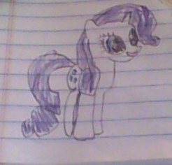 Size: 246x236 | Tagged: safe, artist:gracie_cleopatra, rarity, g4, cute, female, grin, lined paper, smiling, solo, traditional art