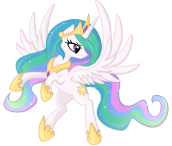 Size: 5282x4500 | Tagged: safe, artist:kp-shadowsquirrel, artist:spier17, princess celestia, pony, g4, absurd resolution, female, mare, simple background, solo, transparent background, vector