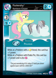 Size: 500x698 | Tagged: safe, enterplay, fluttershy, rainbow dash, canterlot nights, g4, my little pony collectible card game, the return of harmony, ccg, discorded